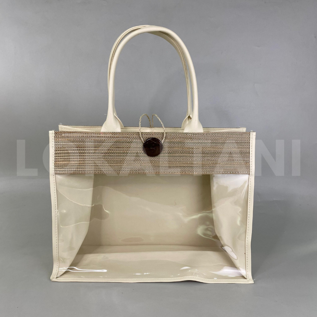 Tas Pandan Mendong Besar / Tas Hampers Mendong Cream