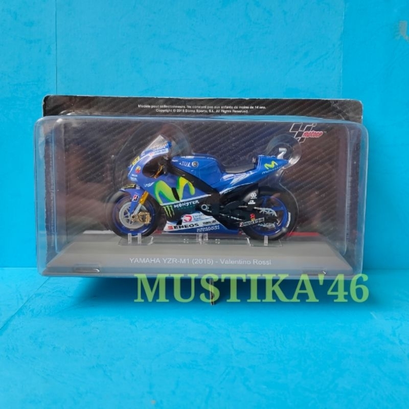 miniatur diecast motogp Valentino Rossi 2015 altaya bukan maisto