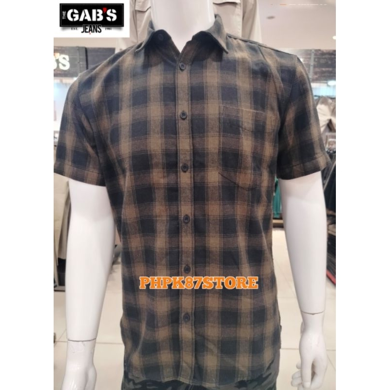 Kemeja pendek pria original merek gabs jeans