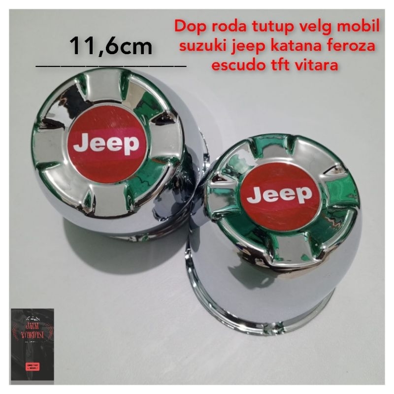 Dop roda tutup velg mobil suzuki jeep katana feroza escudo tft vitara diameter 11,6cm
