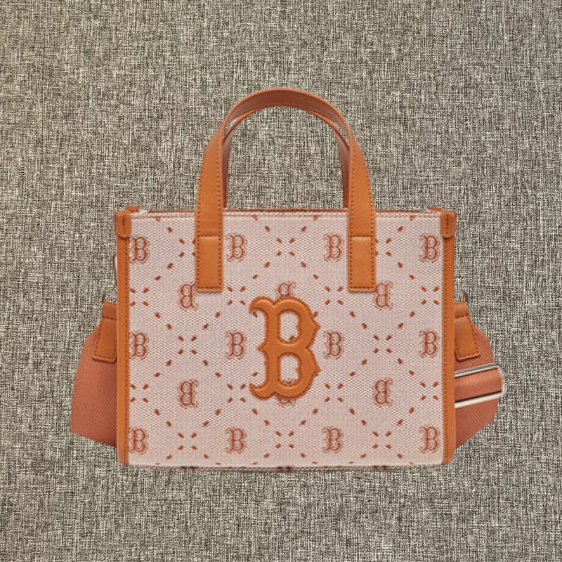 MLB Korea B Boston Big Dia Monogram Jacquard Totebag Brown Original