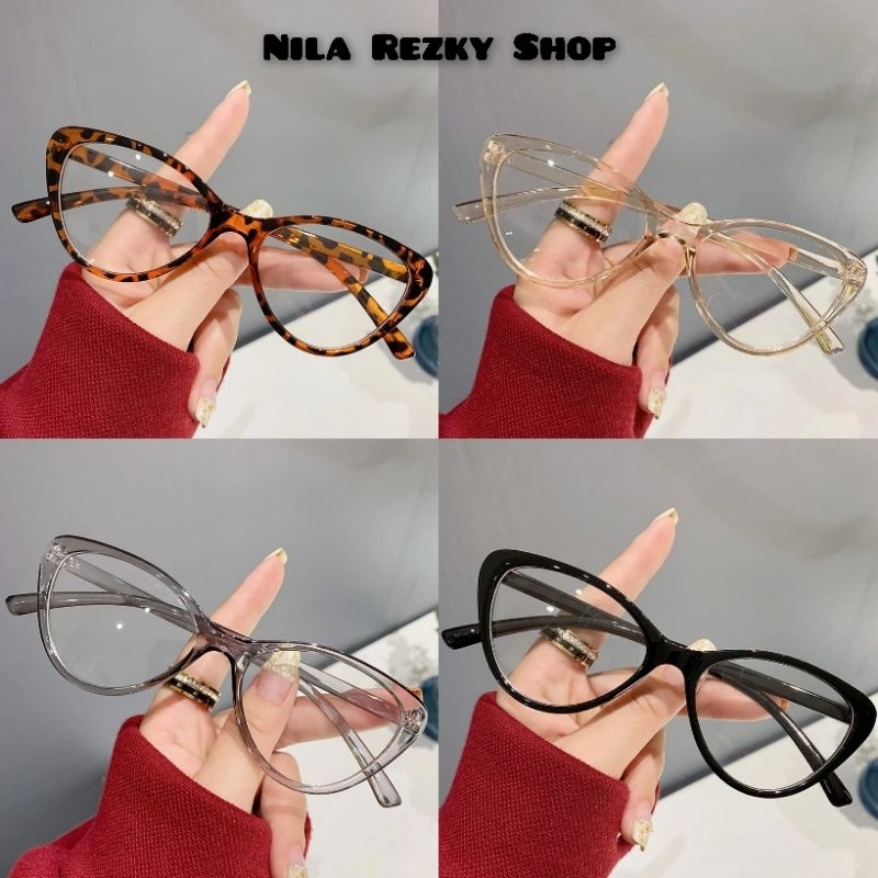 [READY MAKASSAR] Kacamata KoreaKacamata Anti Radiasi Fashion Cat Eye