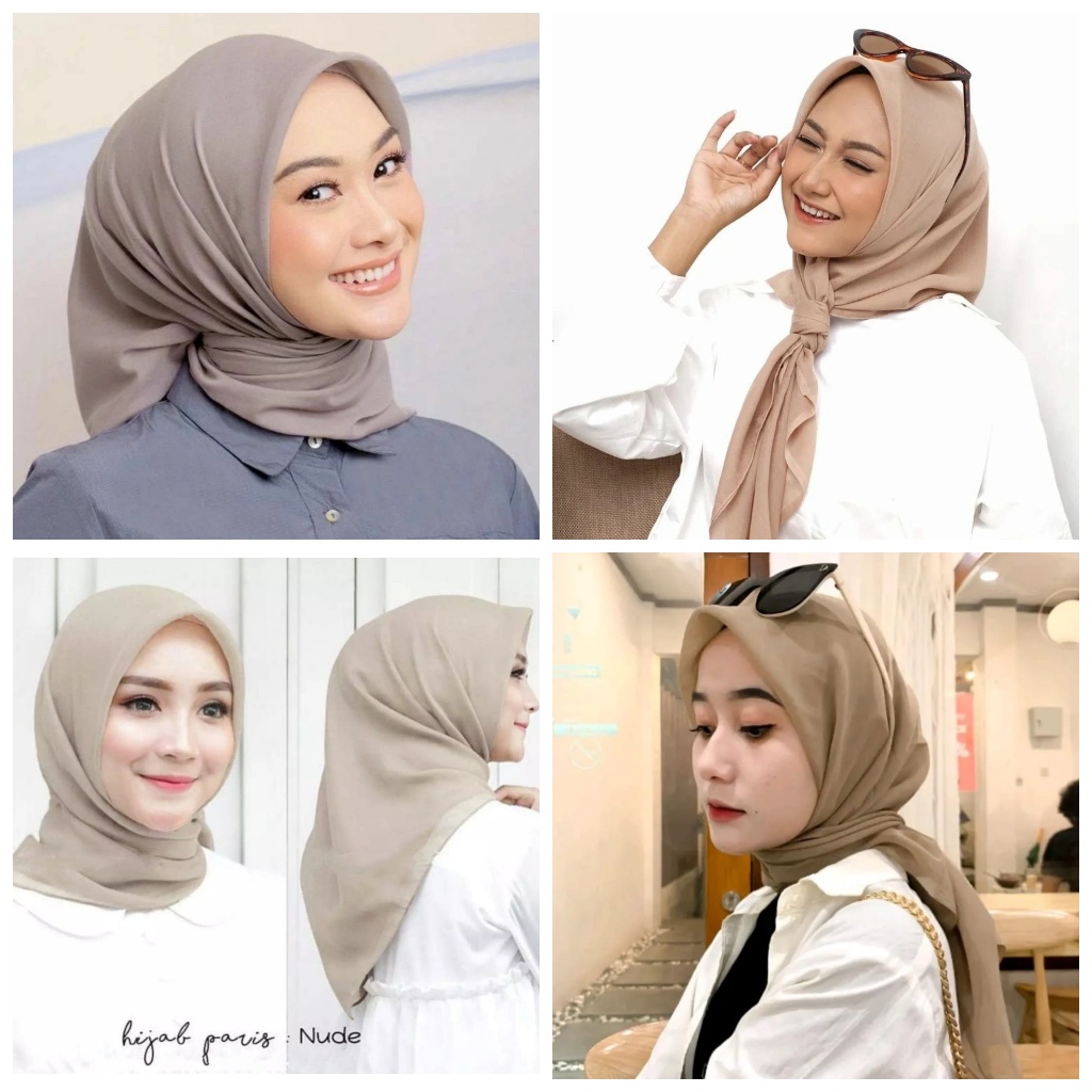 Red Rose Paris Square Hijab