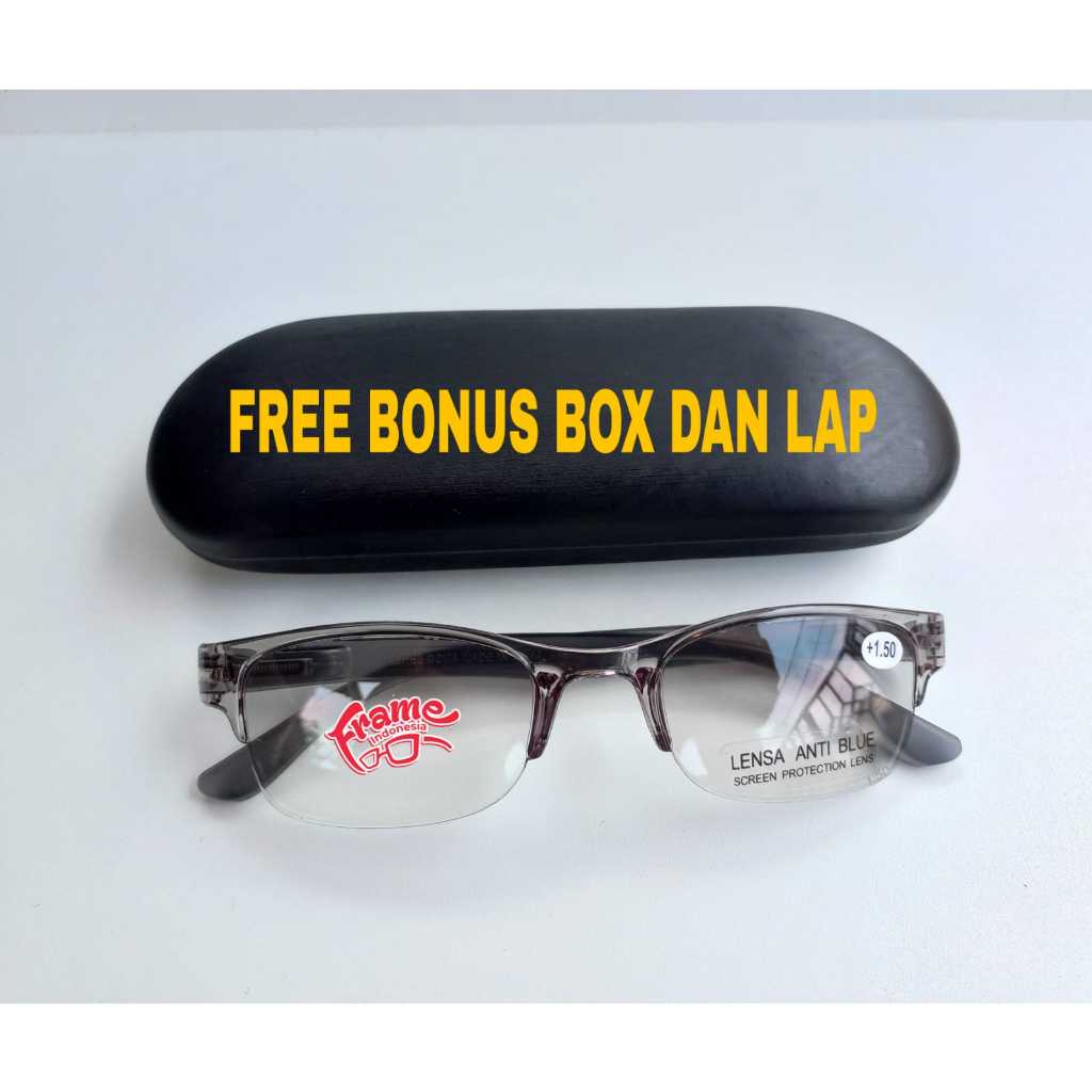 Harga Terbaik Kacamata plus pria baca dan jalan model terbaru +100 sd +300 sudah anti radiasi bluera