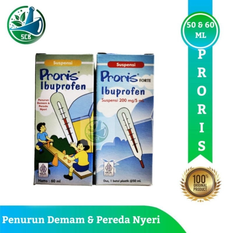 Proris Ibuprofen syrup / forte - Obat Penurun Demam