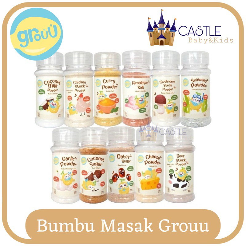 

Grouu - Cooking Powder / Bubuk Masak MPASI - Kaldu masak MPasi - Bumbu Masak Instant MPasi Grouu