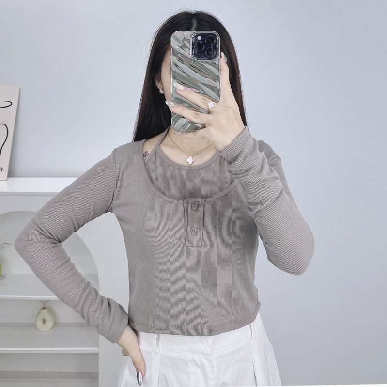 Crop Top Lengan Panjang | Joveta Crop Top | Crop Top Terbaru