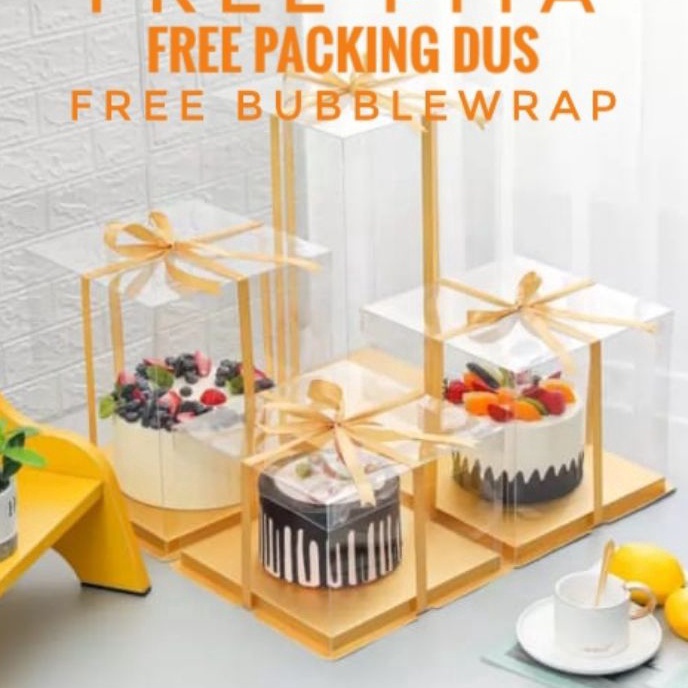 

Kemewahan yang sesuai dengan anggaran Anda Cake Box Mika Dus Kue Kotak Kue 3x3 cm Tutup Transparant PET