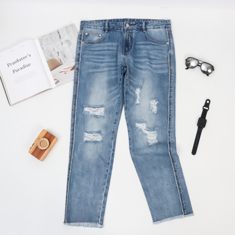 Dijamin Suka  GXG JEANS Series F7FF  CELANA JEANS PANJANG WANITA SOBEK PREMIUM QUALITY