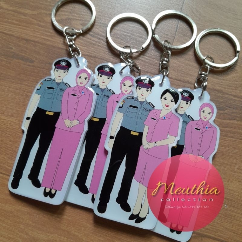 Gantungan Kunci Bhayangkari Couple READY