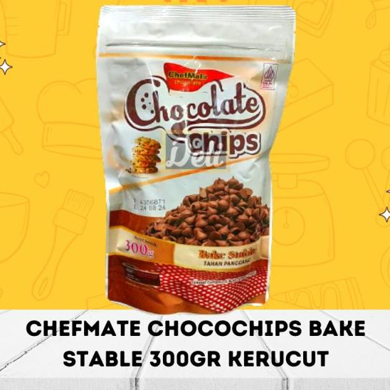 

*****] Chefmate Chocochips 300gr Bake Stable/Chocochip Kerucut 300gr Chefmate