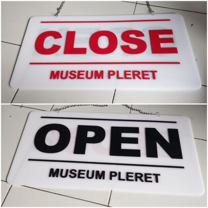 

Papan open close akrilik