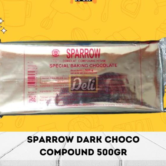 

hanya disini] SPARROW Dark Choco Compound 500gr/Cokelat Baking Sparrow 500gr DCC