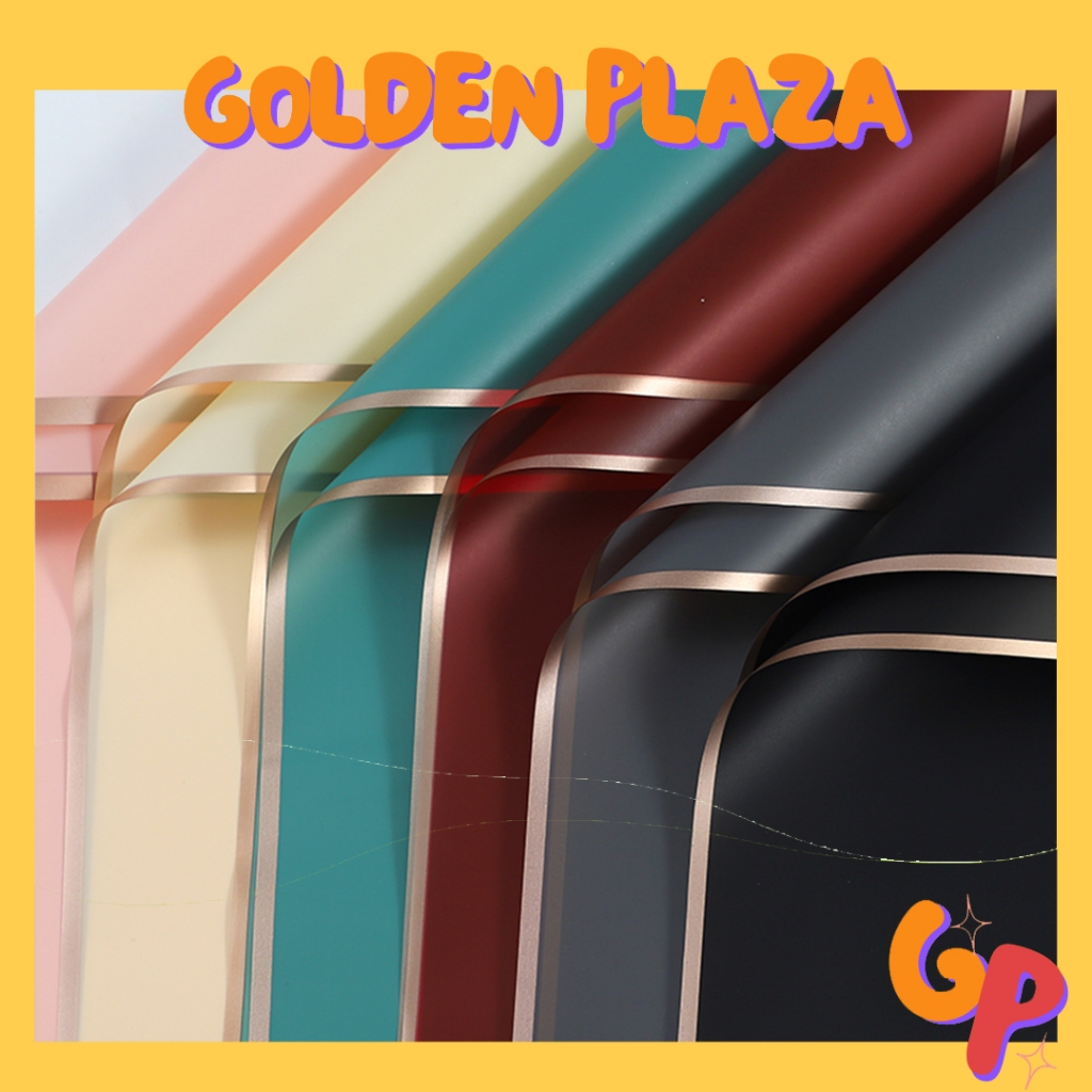 

Kertas Buket Bunga List Gold Tebal Flower Wrapping List Gold Cellophane Florist KB6068