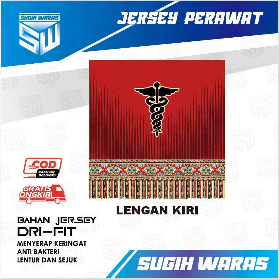 RB Jersey Perawat Indonesia / Kaos Drifit PPNI Pendek / Kaos Keren PPNI Baju Perawat