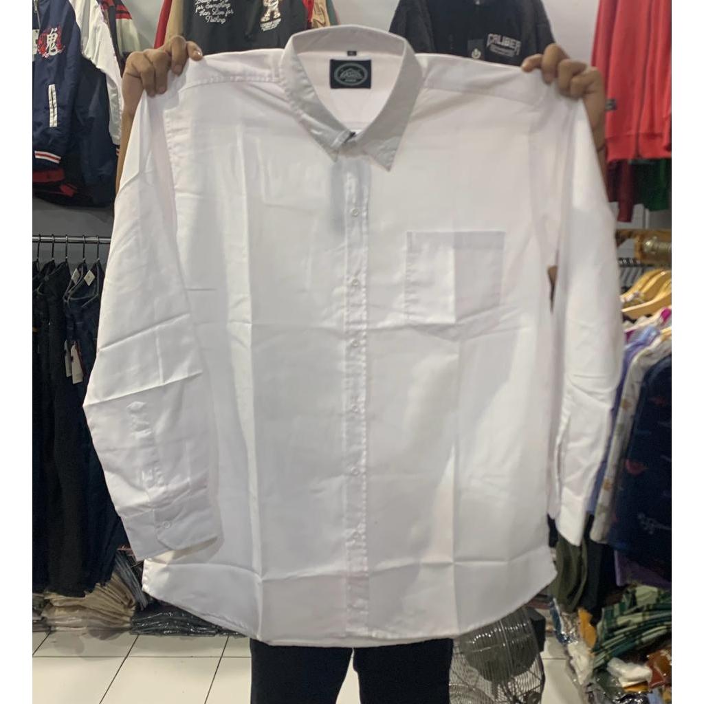 kemeja jumbo lengan panjang  pria size XL,XXL,3XL,4XL / Kemeja cowok BIG SIZE lengan panjang Premium