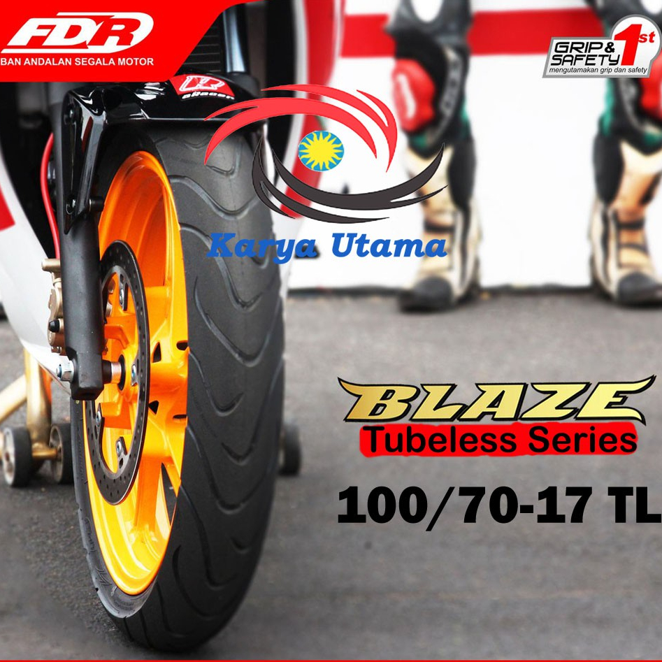 Ban Luar Federal FDR 100/70-17 100/70 Ring 17 Tubeless Tubles Blaze