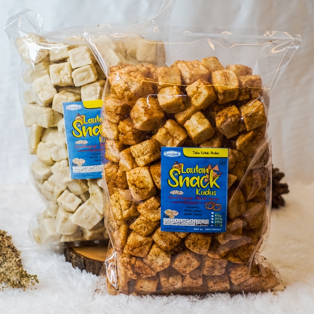 

Cemilan Sehat Diet Lautan Snack | Krupuk Tahu Kotak 250 gram Enak Renyah