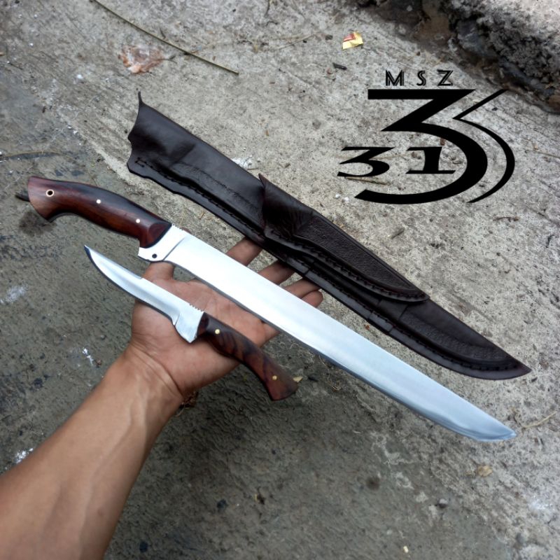 pisau golOKk sembelihan satu set pisau kecil gagang full tang siap pakai 313_msz