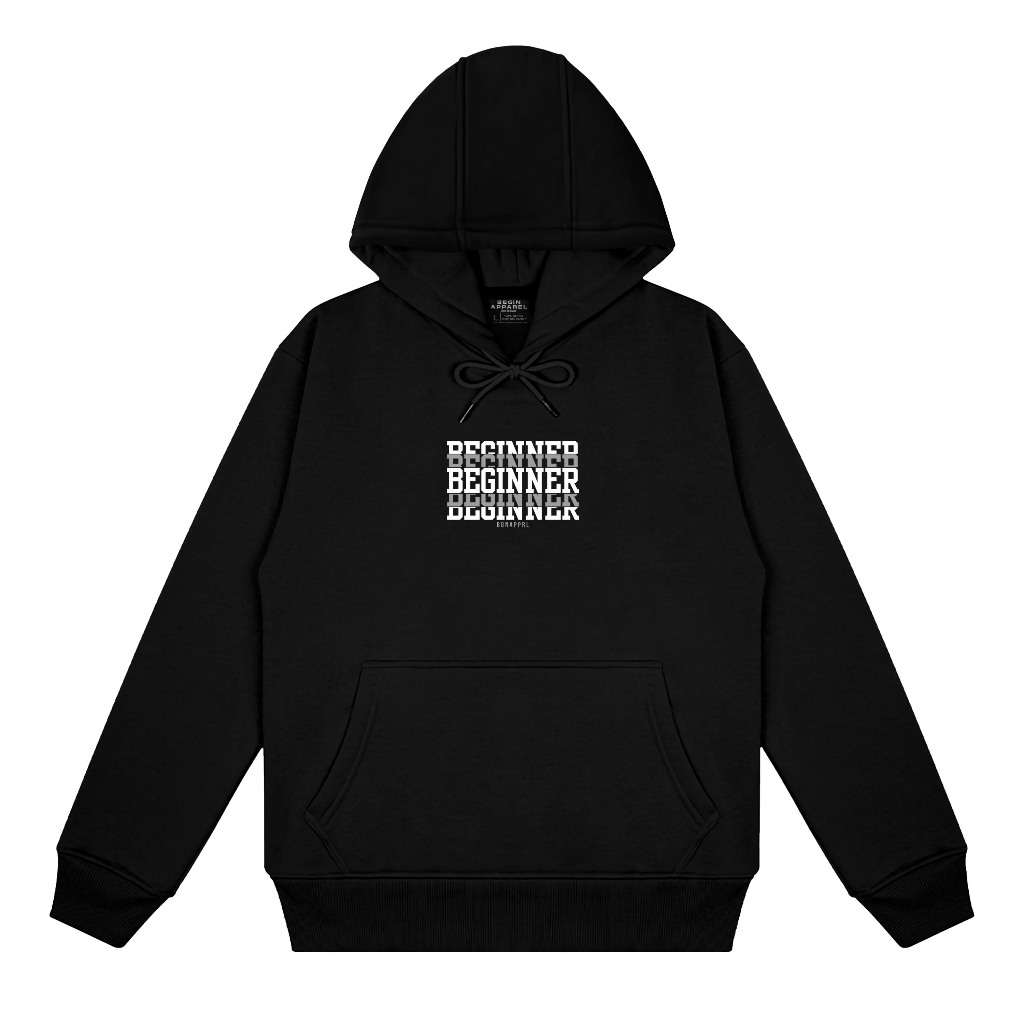 Hoodie Hitam Beginner Cotton Fleece 280Gsm BGNAPPRL