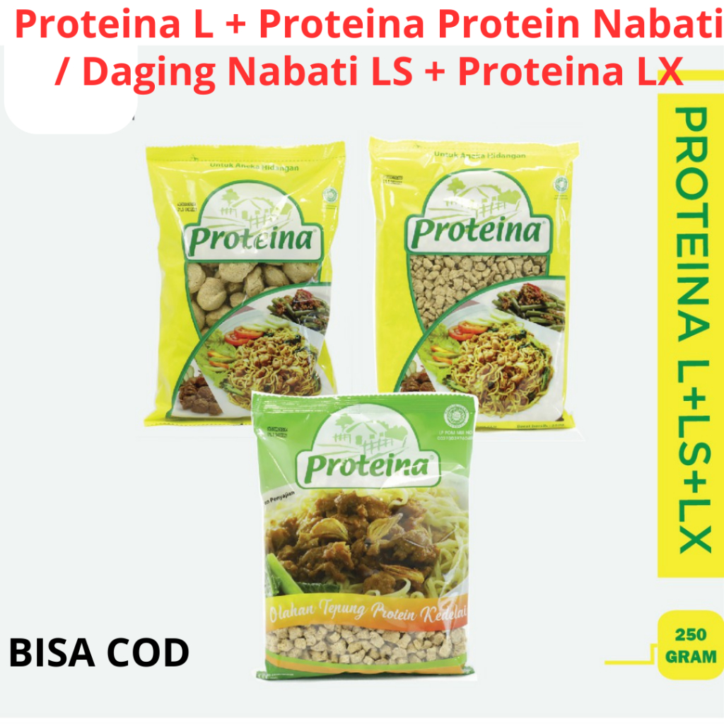 

Proteina L + Proteina Protein Nabati / Daging Nabati LS + Proteina LX 250 G protein 45%