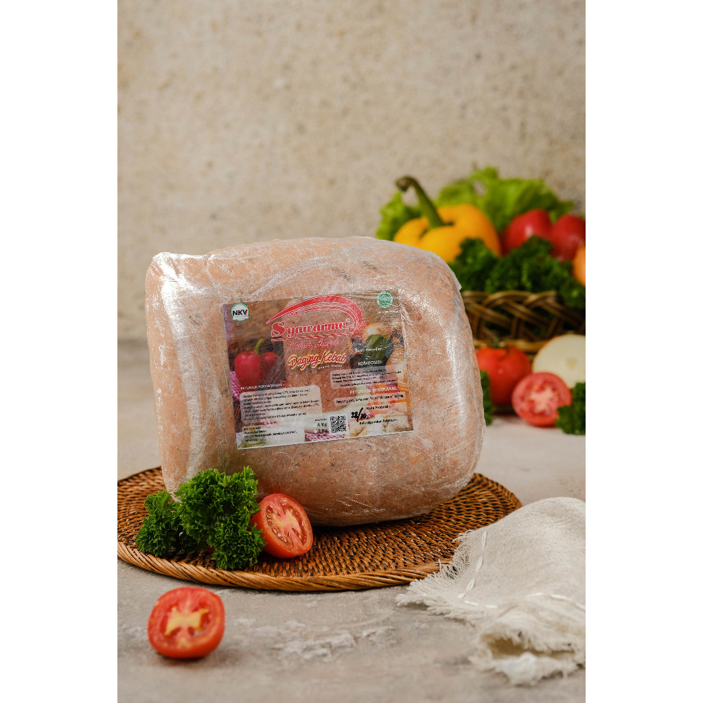 

Daging Kebab Sapi 500gr Premium Halal tanpa tiang merk Syawarma