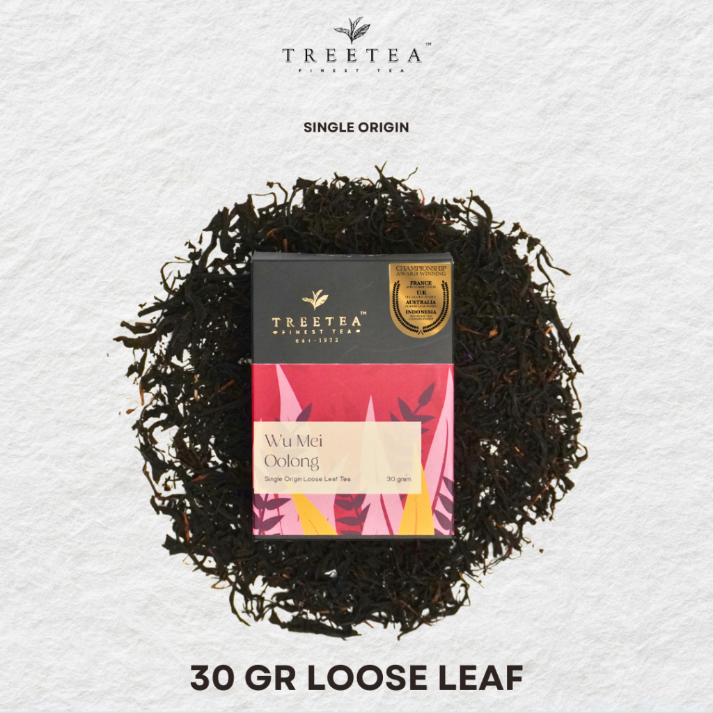 

TreeTea Box WuMei Oolong Tea Loose Leaf Teh Oolong Olong Wulung Lokal Teh Wangi