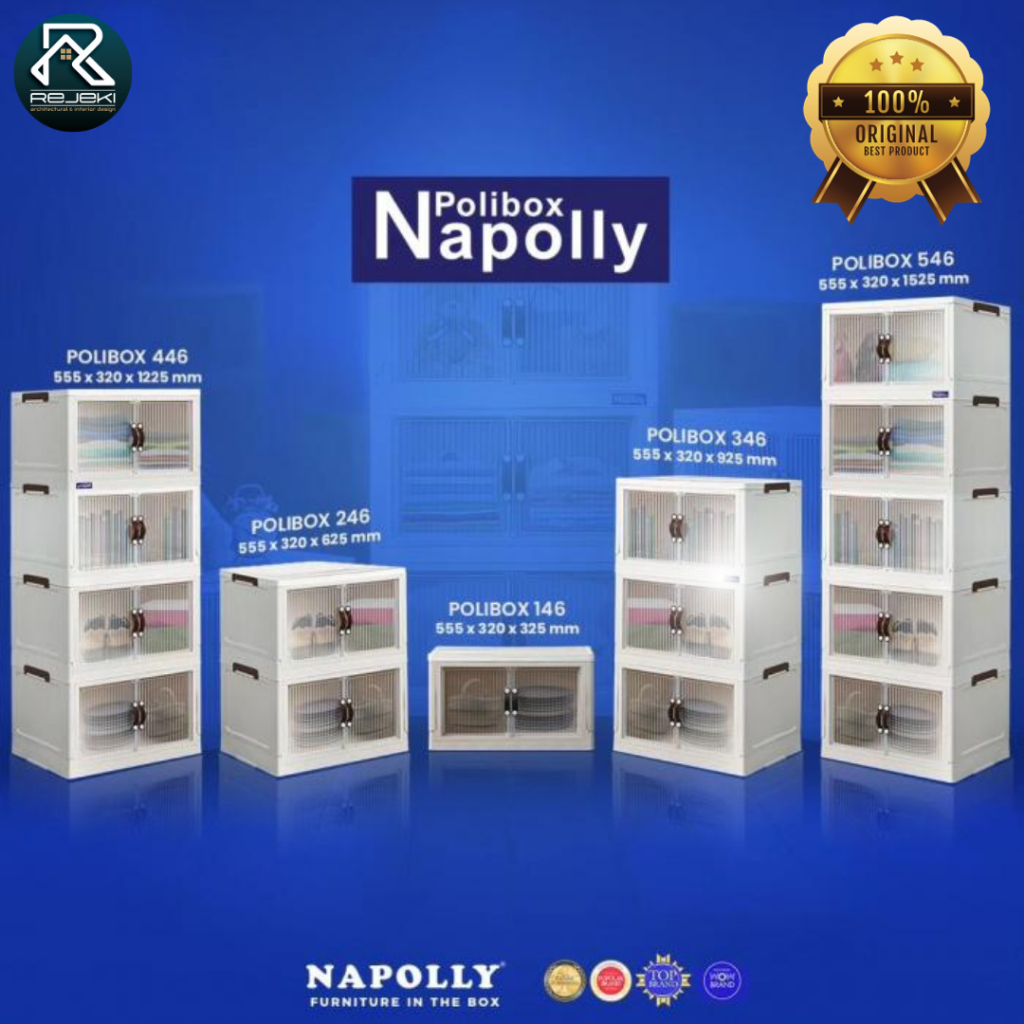 Lemari / Rak / Box Plastik 1 - 5 Susun Serbaguna NAPOLLY PoliBox