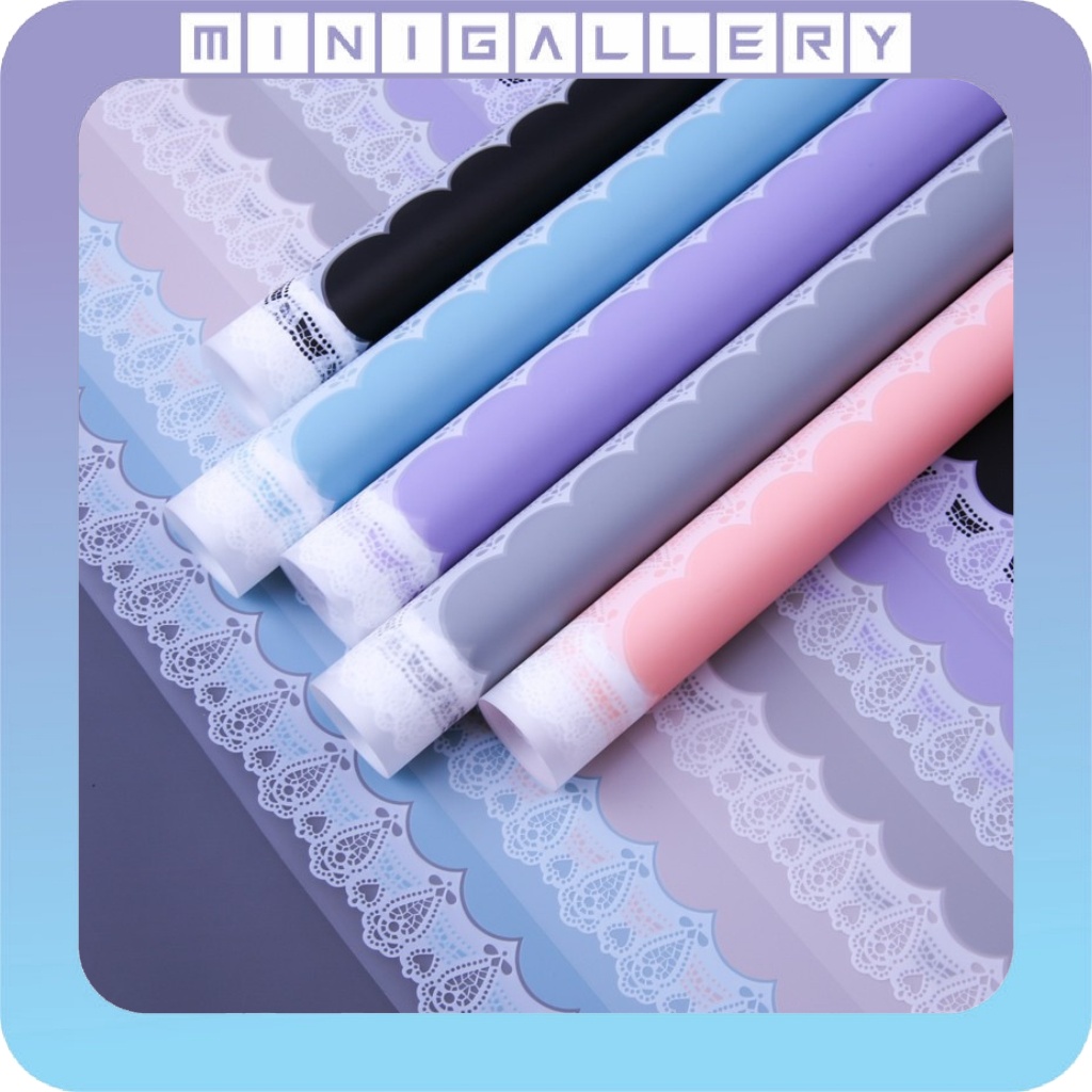 

Kertas Buket Bunga Motif Renda Lace Border Cellophane Flower Wrapping Paper KB6175