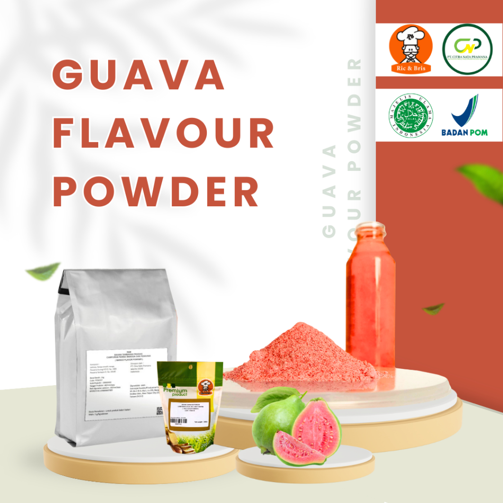 

Guava Flavour Powder / Perisa Bubuk Jambu Biji / Perasa Jambu Flavor / Bubuk Minuman Jambu / Perasa Makanan / Bubuk Minuman Rasa JambuJambu
