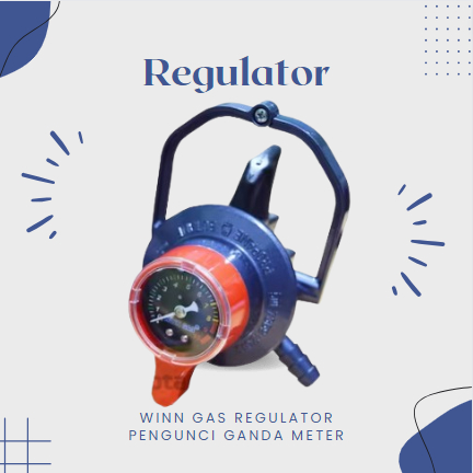 Regulator Gas LPG Winn Gas W 900 M / Winn Gas Regulator Pengunci Ganda Meter