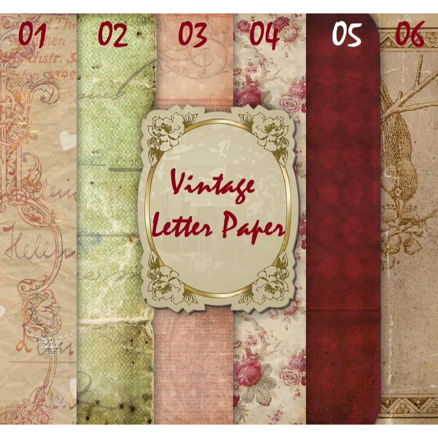 

Kertas Scrapbook - Vintage Letter Paper_FFH23 Design