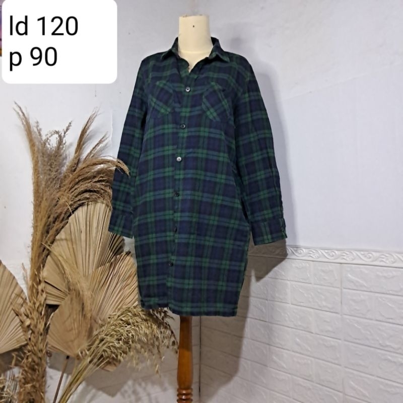 tunik flanel uniqlo
