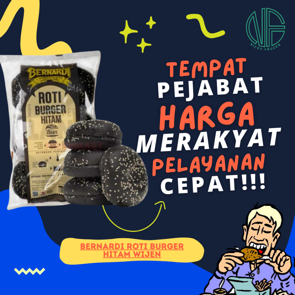 

BERNARDI ROTI BURGER HITAM WIJEN ISI 6