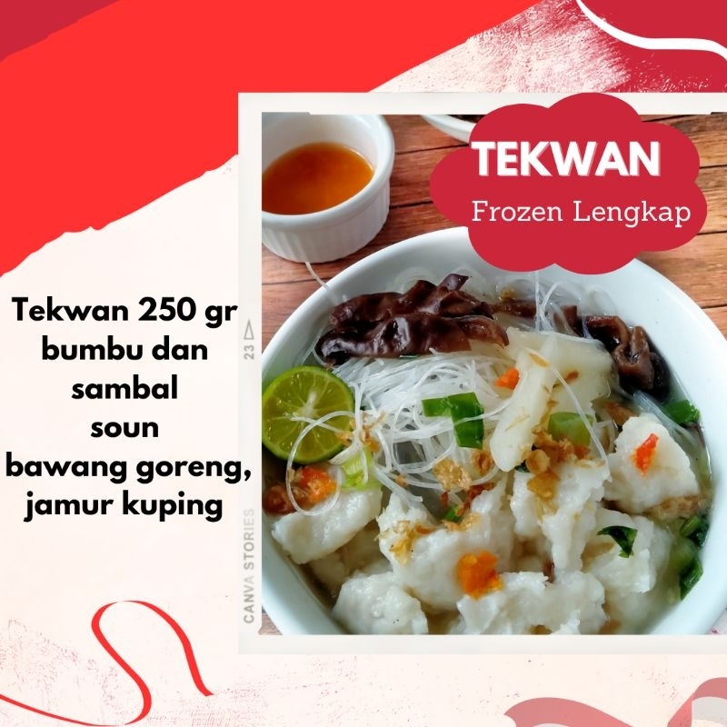 

Tekwan asli Palembang, frozen, paket lengkap, berat 250gr