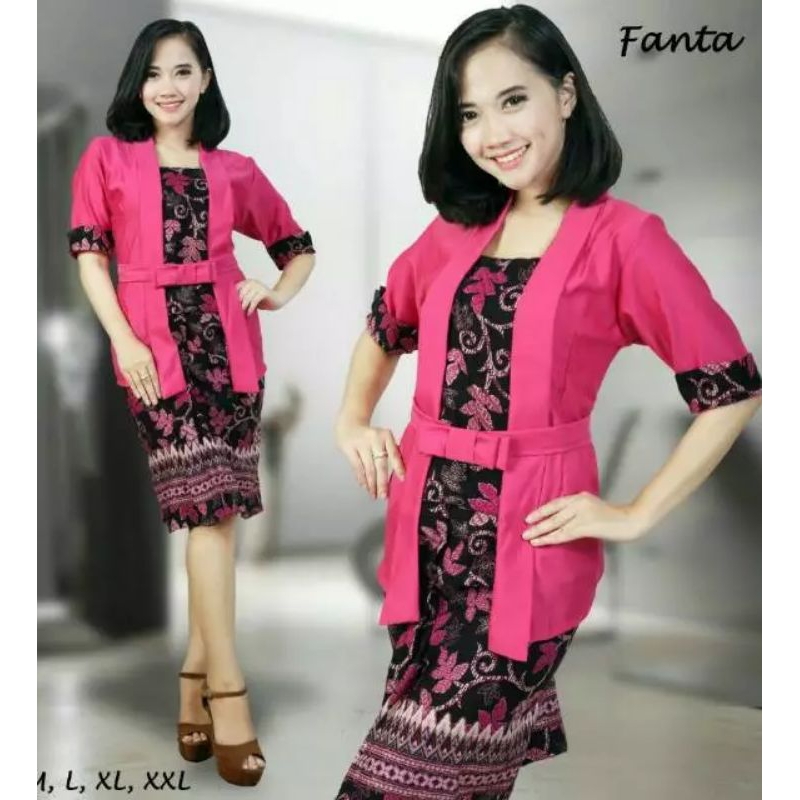 SET KEBAYA KUTUBARU MODERN KEBAYA PENDEK ETP BALOTELI MODEREN MIX ROK BATIK SPAN BAJU KEBAYA
