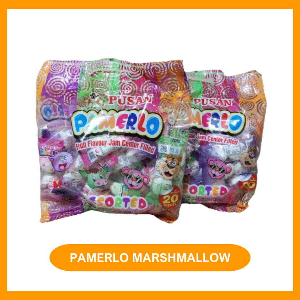 

PUSAN PAMERLO MARSHMALLOW ANEKA RASA - JAJANAN ANAK- SNACK MURAH- MAKANAN RINGAN