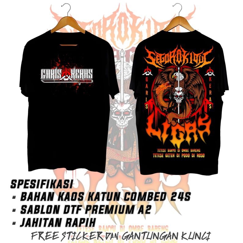 T-shirt Kaos LIGAS SEGORO KIDUL, LIGAS GARIS KERAS & PAGAR NUSA BUMI KANDUNG FULL PUNGGUNG