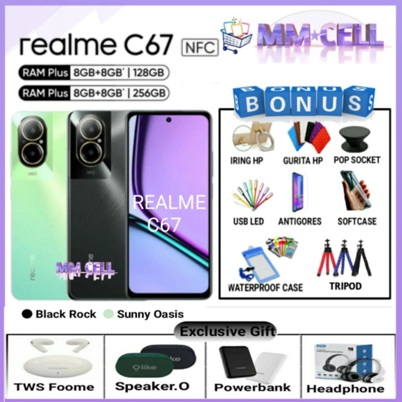 REALME C67 RAM 8/128 NFC | REALME C 67 RAM 8/256 NFC GARANSI RESMI REALME