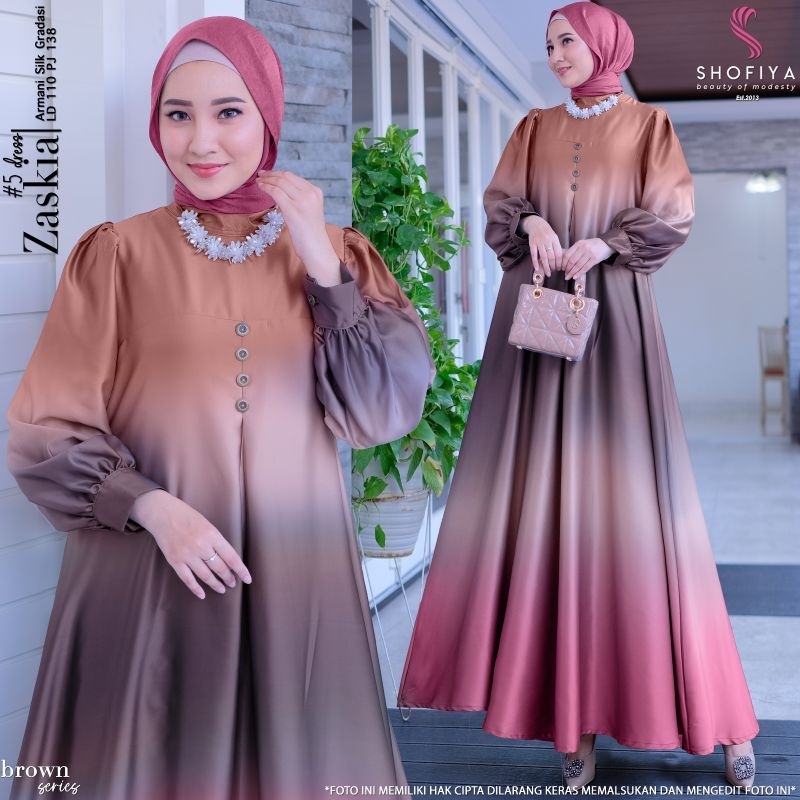 ZASKIA 5 BY SHOFIYA / GAMIS / DRESS MUSLIM ORI BY SHOFIYA
