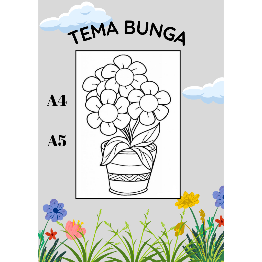 

KERTAS MEWARNAI | COLORING | GAMBAR SKETSA MEWARNAI | KERTAS GAMBAR | HVS F4 A5