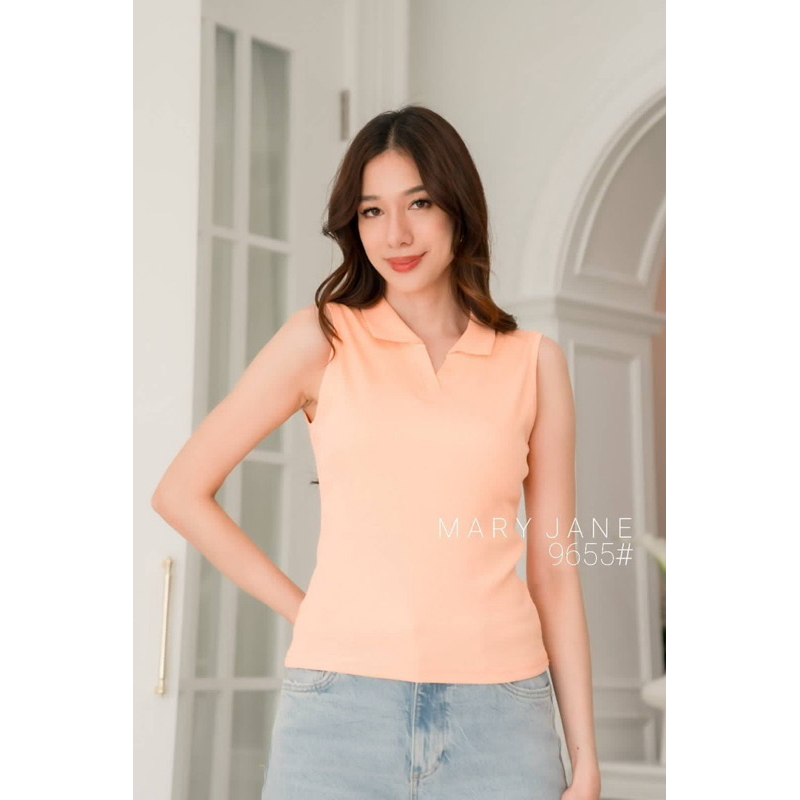 [Jisu-9655] - TankTop Atasan Wanita/TankTop Mary Jane Import