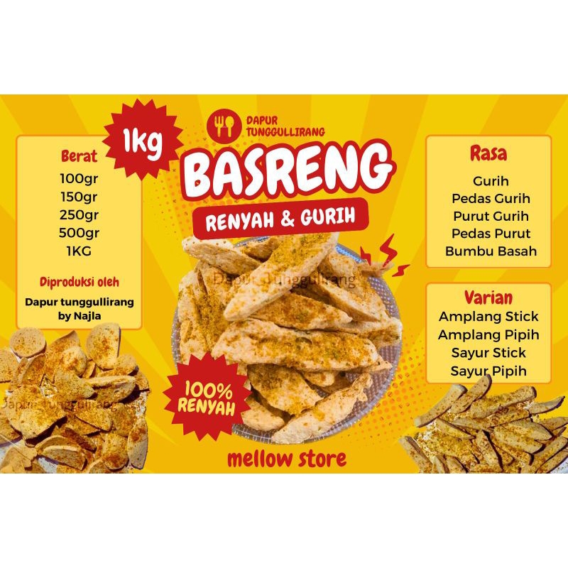 

Basreng amplang renyah & gurih berat 1kg