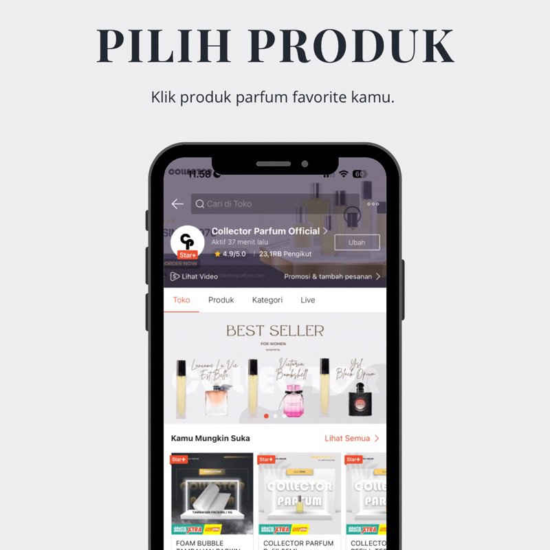 PRI Collector Parfum - kemasan 60ml parfum refill bandung