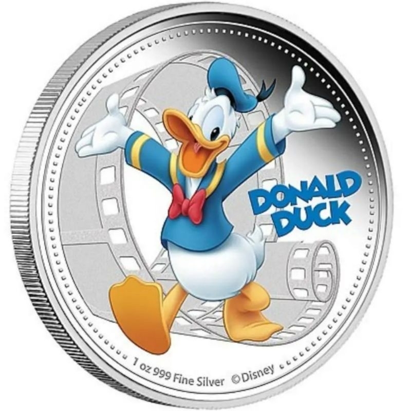 Perak Disney Donald duck proff Colour 2014 1 Oz silver coin niue Limited edition