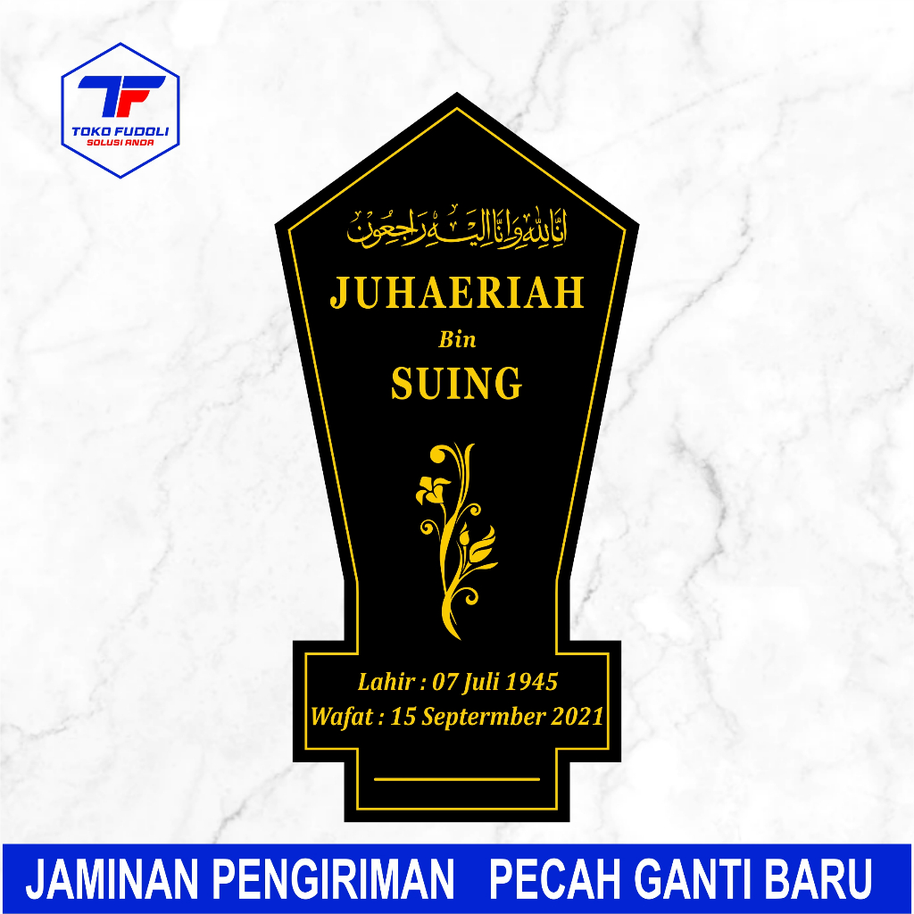 Batu nisan makam patok bahan granito