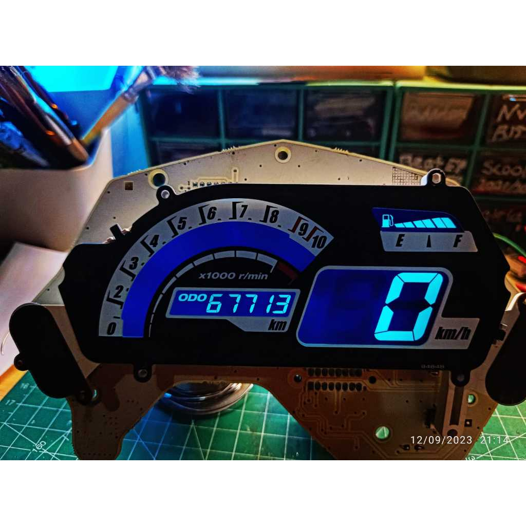 Polarizer Polaris LCD Speedometer Yamaha Byson Old Polaris negatif bagian depan