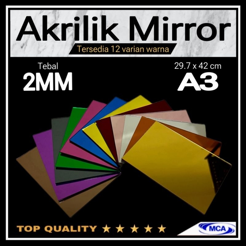 

AKRILIK Mirror A3 GOLD / SILVER / ROSE GOLD / RED / BLUE / YELLOW