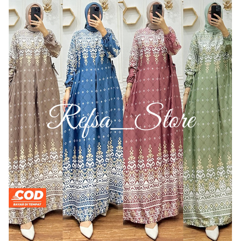 Gamis Pesta Mewah Elegan|  Ready Gamis Motif Terbaru|  Baju Gamis Wanita Terbaru 2023