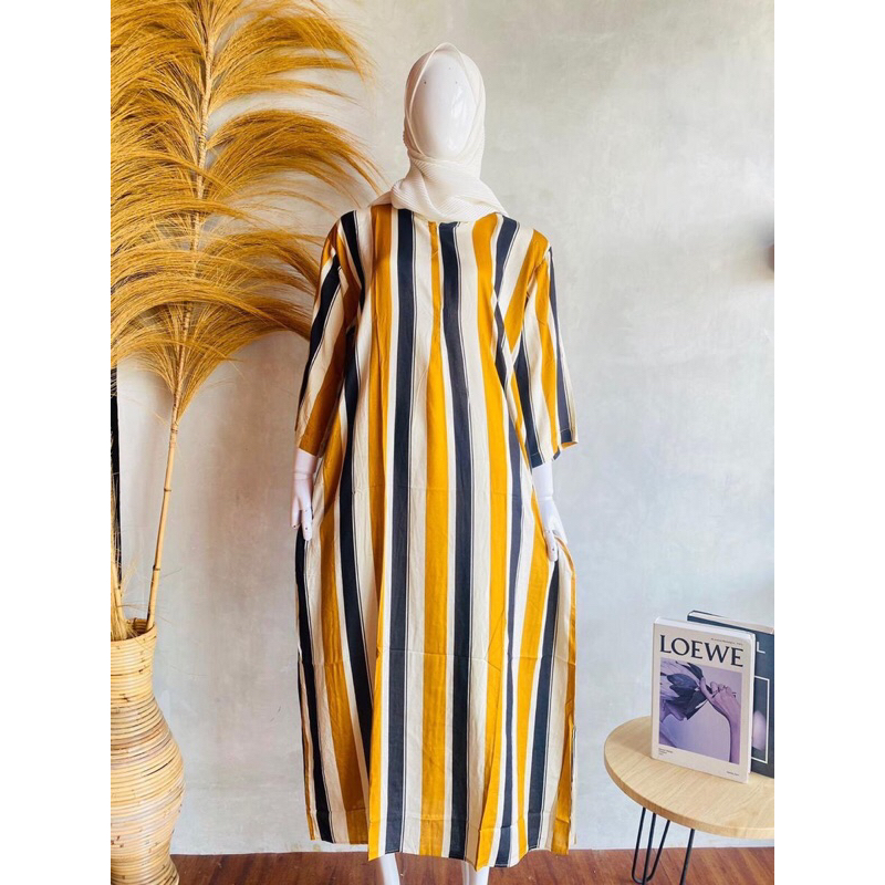 GAMIS DAILY LENGAN 3/4 | LD 120cm | DASTER RAYON MOMMY KEKINIAN MOTIF TERBARU